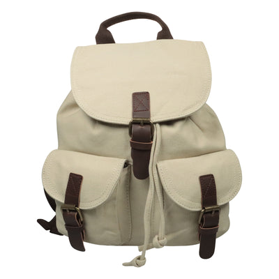 Canvas Rucksack im Retrolook