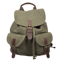 Canvas Rucksack im Retrolook