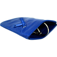 Schlüsselglocke mit Außenfach aus poliertem Echt Leder