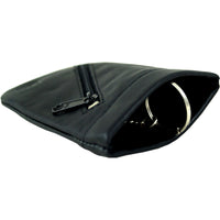 Schlüsselglocke mit Außenfach aus poliertem Echt Leder