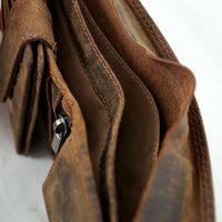 Geldbörse aus Büffelleder mit RFID-Blocker und Geheimfach