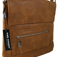 große Umhängetasche aus Kunstleder in Wildlederoptik