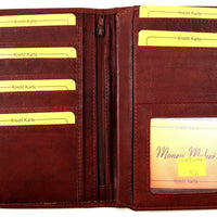 Klassische Brieftasche aus Rindsleder - RFID-safe