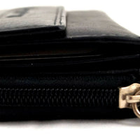 kompakte Damengeldbörse aus weichem Rindsleder mit außen liegendem Münzfach