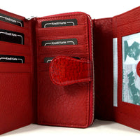 Luxus-Geldbörse aus Lackleder in Krokooptik