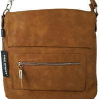 große Umhängetasche aus Kunstleder in Wildlederoptik