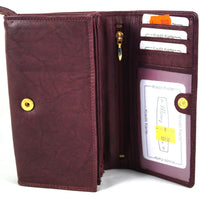 klassische Damengeldbörse aus weichem Rindsleder mit RFID-Blocker