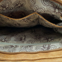 große Umhängetasche aus Kunstleder in Wildlederoptik