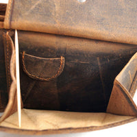 Geldbörse aus Büffelleder mit RFID-Blocker und Volllederausstattung