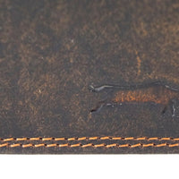 Geldbörse aus Büffelleder mit RFID-Blocker und Volllederausstattung