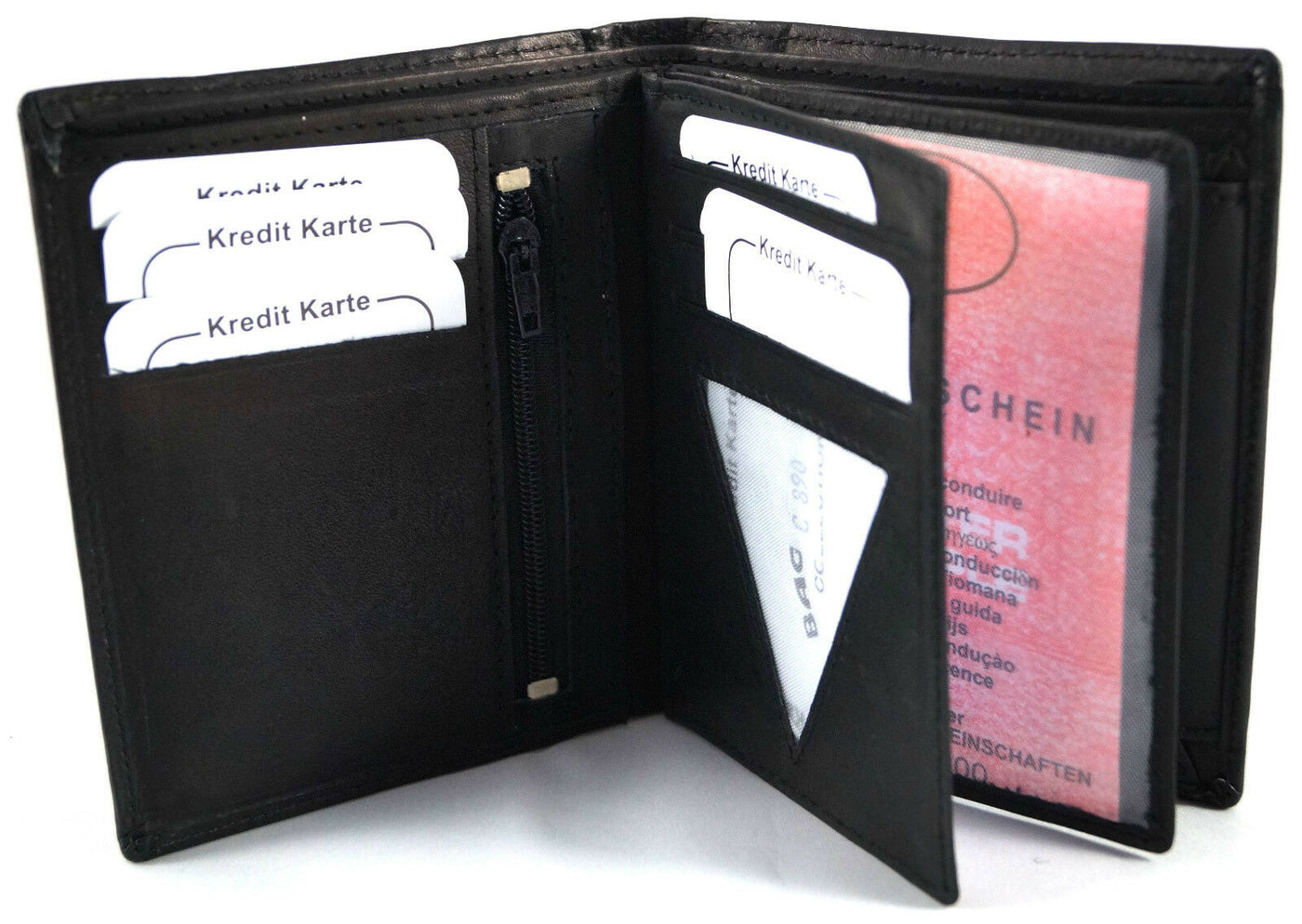 Geldbörse mit vielen Fächern aus weichem Echt Leder
