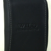 kleine Geldbörse mit Reißverschlussmünzfach, Außenfach und RFID-Blocker