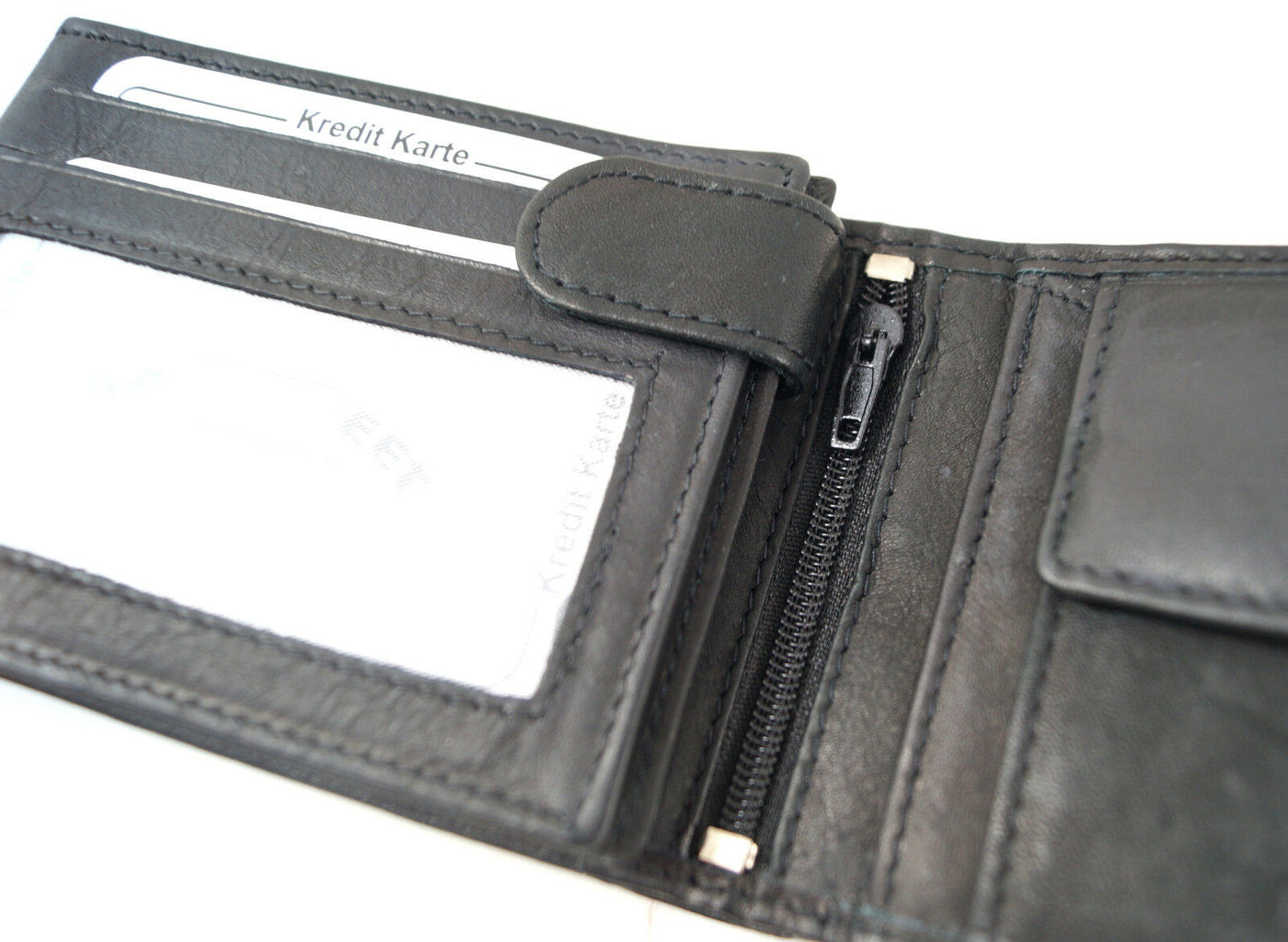 klassische Bifold-Geldbörse aus weichem Echt Leder