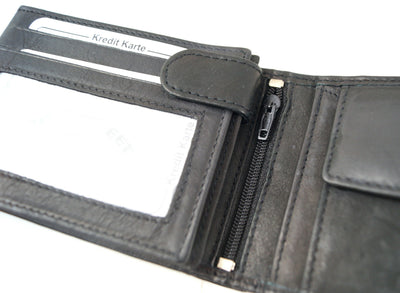 klassische Bifold-Geldbörse aus weichem Echt Leder