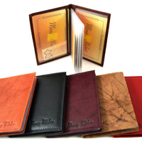 praktisches kleines Dokumentenetui aus Rindsleder