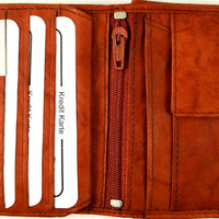 Geldbörse mit 12 Kartenfächern aus weichem Echt Leder