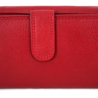 XXL-Damengeldbörse aus weichem Rindsleder mit 17 Kartenfächern, RFID-Safe