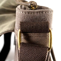 Unisex Messenger Bag aus Canvas mit Überwurf und langem Gurt
