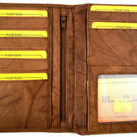 Klassische Brieftasche aus Rindsleder - RFID-safe