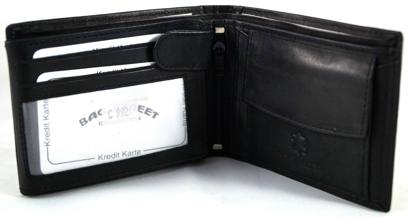 klassische Bifold-Geldbörse aus weichem Echt Leder