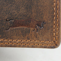 Geldbörse aus Büffelleder mit RFID-Blocker und Geheimfach