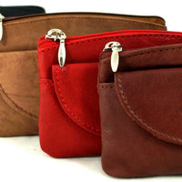 Schlüsseletui aus weichem Echt Leder mit 2 Schlüsselringen