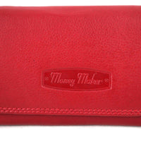 XXL-Damengeldbörse aus weichem Rindsleder mit 17 Kartenfächern, RFID-Safe