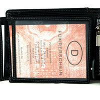 Geldbörse aus Rindleder im Querformat mit RFID-Blocker