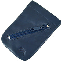 Schlüsselglocke mit Außenfach aus poliertem Echt Leder