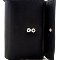 kompakte Damengeldbörse aus weichem Rindsleder mit außen liegendem Münzfach