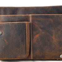 Vintage Aktentasche aus Pull-Up Büffelleder mit Luxusausstattung