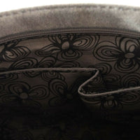 große Umhängetasche aus Kunstleder in Wildlederoptik