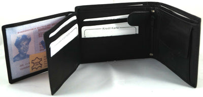 klassische Bifold-Geldbörse aus weichem Echt Leder