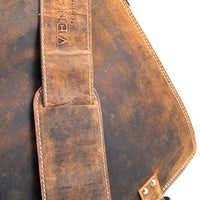 Vintage Aktentasche aus Pull-Up Büffelleder mit Luxusausstattung