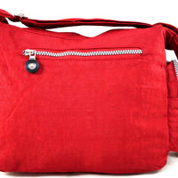 sportliche, leichte Umhängetasche aus wasserabweisendem Nylon mit vielen Außenfächern