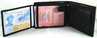 klassische Bifold-Geldbörse aus weichem Echt Leder