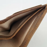 flache Geldbörse nur für Scheine und Karten, Büffelleder RFID-safe