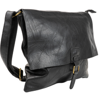 Besonders flache Umhängetasche aus weichem Kunstleder