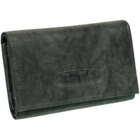 Praktische Damengeldbörse aus Rindsleder mit RFID-Blocker