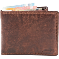 Flache Waschleder-Geldbörse, extra geschmeidig