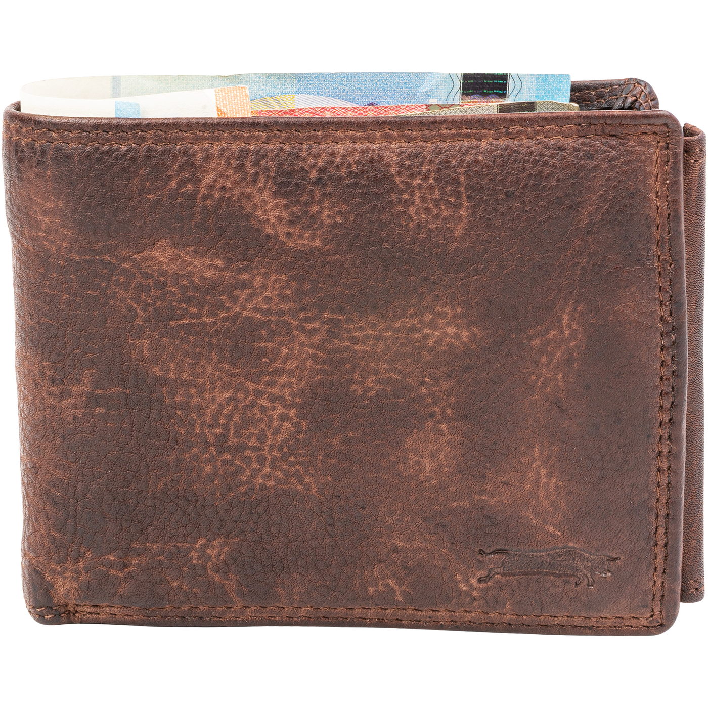 Hochwertige Waschleder-Geldbörse, extra geschmeidig, Used -Look