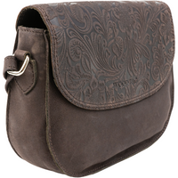 Exklusive kleine Tasche mit Floralprägung, Echt Leder