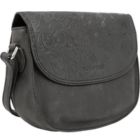 Exklusive kleine Tasche mit Floralprägung, Echt Leder