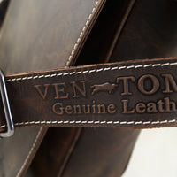 Großer Messenger-Bag aus Büffelleder mit Vollausstattung