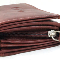 praktische Damengeldbörse aus weichem Rindsleder mit vielen Kartenfächern, RFID-safe