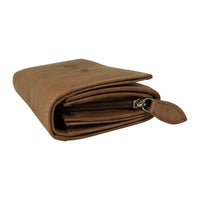 praktische Damengeldbörse aus weichem Rindsleder mit vielen Kartenfächern, RFID-safe