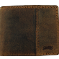 flache Geldbörse aus Büffelleder mit RFID-Blocker und Volllederausstattung