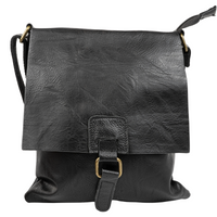 Extra flache, elegante Umhängetasche aus weichem Kunstleder