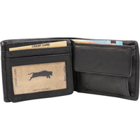 Flache Waschleder-Geldbörse, extra geschmeidig