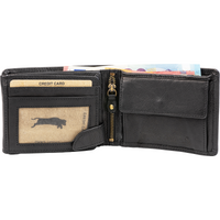 Hochwertige Waschleder-Geldbörse, extra geschmeidig, Used -Look